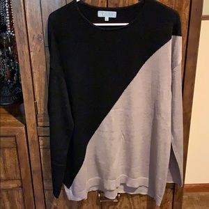 Joan Vass black/beige sweater